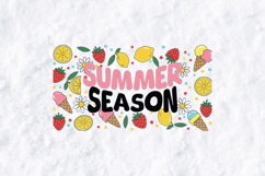 Summer Season Fruit Ice Cream PNG - Colorful Pattern Art Product Image 1
