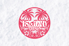 Island Vibes Summer SVG - Tropical Palm Tree &amp; Floral Design Product Image 2