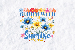 Bloom With Every Sunrise Floral SVG - Boho Flower Clipart Product Image 2