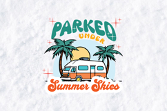 Summer Skies SVG - Parked Under Summer Skies RV Travel Art Product Image 2