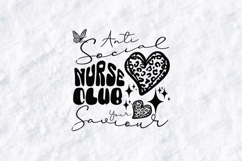 Anti Social Nurse Club SVG - Trendy Leopard Nurse Cut File Product Image 2