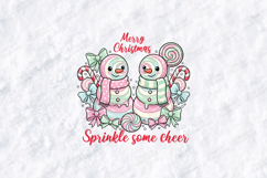 Merry Christmas Sprinkle Some Cheer SVG | Candy Snowman Art Product Image 1