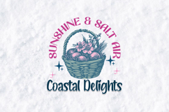 Sunshine &amp; Salt Air Coastal Easter Basket PNG Design Product Image 1
