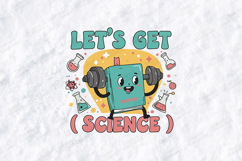 Let's Get Science SVG - Funny Book Weightlifting Cut File Product Image 1