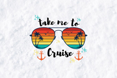 Retro Take Me to Cruise SVG - Summer Vacation Sublimation Product Image 2