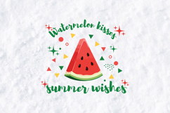 Watermelon Kisses Summer SVG - Cute Fruit Sublimation PNG Product Image 1
