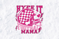 Hype It Football Mama SVG - Pink Checkered Helmet PNG Product Image 3