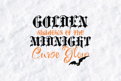 Golden Midnight Curse SVG - Gothic Halloween Typography Art Product Image 2