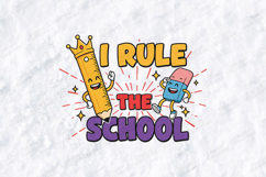 I Rule The School SVG - Pencil King &amp; Eraser Squad Cut File Product Image 2