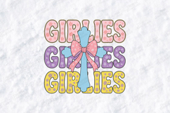 Retro Girlies Christian Cross SVG - Coquette Bow Design Product Image 1