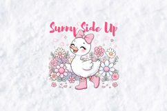 Sunny Side Up Cute Duckling Flowers Sublimation PNG Design Product Image 2