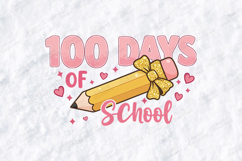 100 Days Of School SVG - Kawaii Pencil Teacher Cut File Product Image 2
