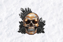 Golden Disco Skull SVG - Retro Crystal Halloween Cut File Product Image 2