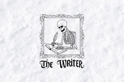 The Writer SVG - Gothic Skeleton Scholarly Journal Cut File Product Image 2