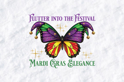 Mardi Gras Butterfly SVG - Flutter Into The Festival Art Product Image 1