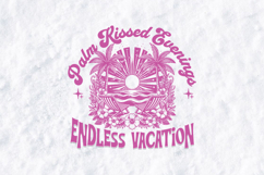 Palm Kissed Evenings Retro Tropical Vacation PNG Design Product Image 2