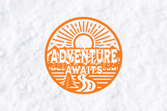 Adventure Awaits SVG - Mountain Landscape &amp; Camping Design Product Image 3