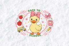 Back To School SVG - Kawaii Duckling Teacher Cut File Product Image 2