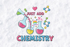 Just Add Chemistry SVG - Kawaii Science Teacher Cut File Product Image 2