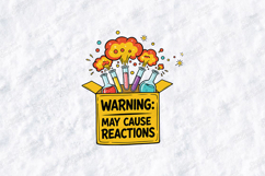 Warning May Cause Reactions SVG - Funny Science Teacher File Product Image 1