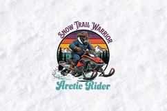 Snow Trail Warrior SVG - Gorilla Snowmobile Arctic Rider Product Image 1