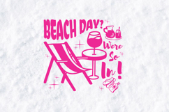 Beach Day SVG - Pink Tropical Vacation Summer Quote Art Product Image 2