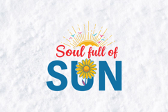 Soul Full of Sun SVG - Retro Daisy Sunburst Summer Cut File Product Image 2