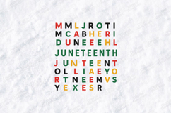 Juneteenth SVG - Pan-African Word Search Letter Grid File Product Image 2