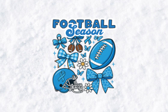 Football Season SVG - Blue Ribbon &amp; Helmet Doodle Graphic Product Image 2
