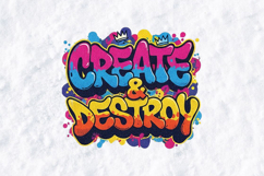 Create and Destroy Graffiti SVG - Urban Street Art PNG Product Image 2