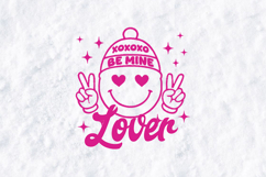 XOXO Be Mine Lover Smiley Face PNG | Retro Valentine Product Image 2