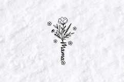 Mama Wildflower SVG - Minimalist Floral Motherhood Art Product Image 2
