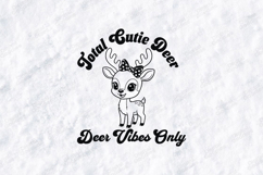 Retro Total Cutie Deer SVG - Reindeer Vibes Christmas PNG Product Image 1