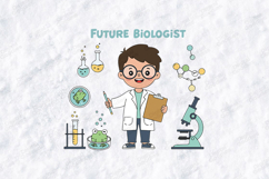 Future Biologist SVG - Kawaii Science Lab Teacher Cut File Product Image 3