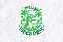 Jurassic Vibes Only SVG - Funny T-Rex Tropical Summer Art Product Image 1
