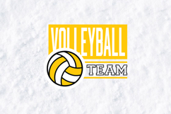 Volleyball Team SVG - Modern Athletic Spirit Court Graphic Product Image 1