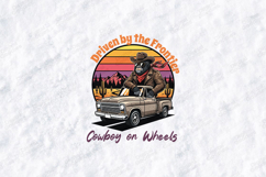 Driven by the Frontier SVG - Gorilla Cowboy Truck Cut File Product Image 2