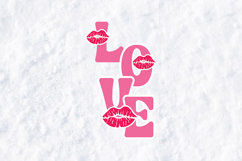 LOVE Pink Lips PNG Trendy Kiss Mark Valentine Sublimation Product Image 3