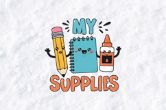 My Supplies SVG - Back to School Notebook &amp; Pencil Cut File Product Image 1