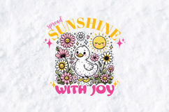 Cute Duckling Floral SVG - Spread Sunshine With Joy Clipart Product Image 3