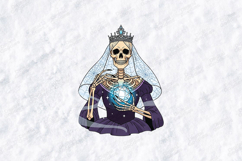 Gothic Skeleton Queen SVG Crowned Skull Princess Design Product Image 1