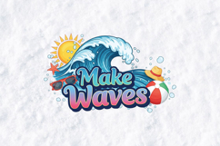 Make Waves Summer Beach Sublimation &amp; Ocean Waves Clipart Product Image 2