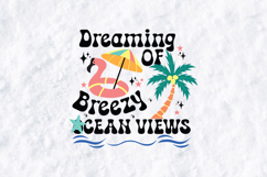 Dreaming of Breezy Ocean Views Flamingo Sublimation PNG Product Image 1