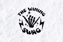 Retro The Wining Swag Skeleton Hand SVG Halloween Design Product Image 2