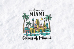 Miami SVG - Colorful City Skyline Vacation Cut File Product Image 2