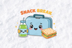 Snack Break SVG - Cute Back to School Lunch Box Cut File Product Image 1