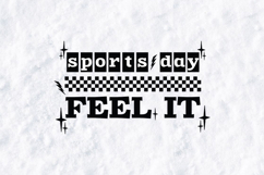 Sports Day Feel It SVG - Retro Checkered Varsity PNG Graphic Product Image 3
