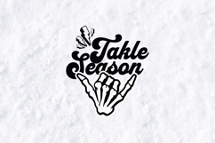 Tackle Season SVG - Groovy Skeleton Hand Football Design Product Image 1