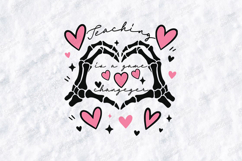 Teaching is a Game Changer SVG - Skeleton Heart School File Product Image 2