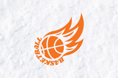 Basketball on Fire SVG | Flaming Sports Ball Cut File Product Image 1